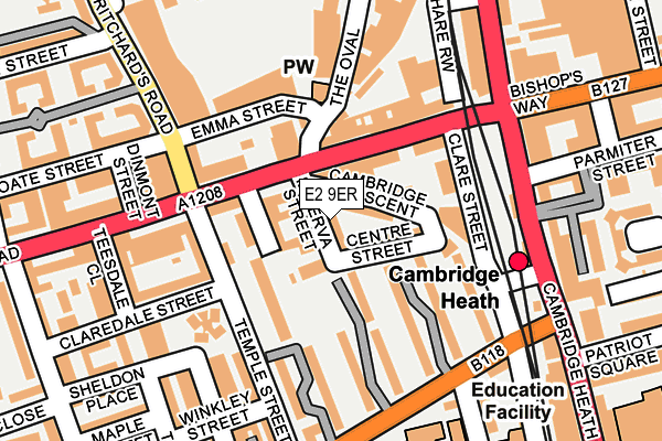 E2 9ER map - OS OpenMap – Local (Ordnance Survey) E2 9ER map - OS OpenMap – Local (Ordnance Survey)
