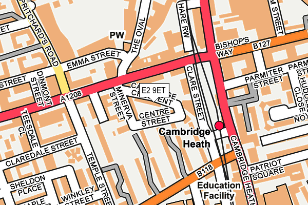 E2 9ET map - OS OpenMap – Local (Ordnance Survey) E2 9ET map - OS OpenMap – Local (Ordnance Survey)