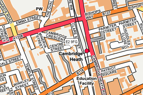 E2 9FG map - OS OpenMap – Local (Ordnance Survey)