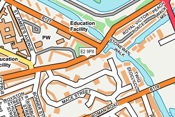 E2 9PX map - OS OpenMap – Local (Ordnance Survey) E2 9PX map - OS OpenMap – Local (Ordnance Survey)