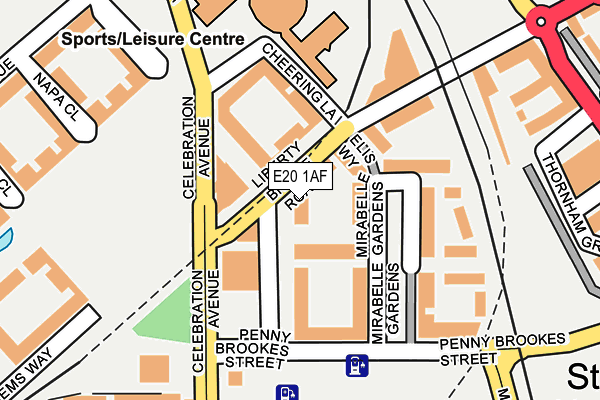 E20 1AF map - OS OpenMap – Local (Ordnance Survey) E20 1AF map - OS OpenMap – Local (Ordnance Survey)