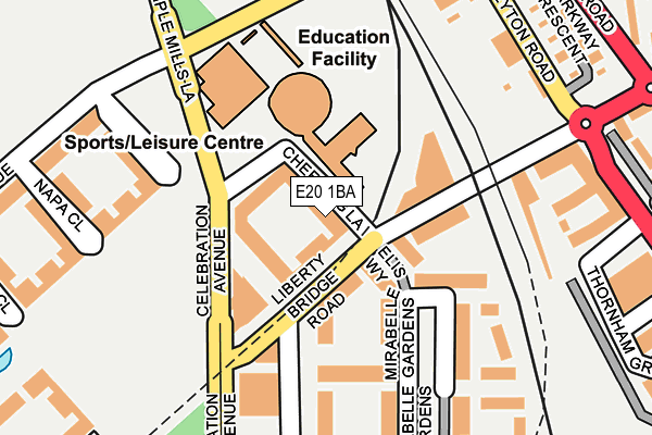E20 1BA map - OS OpenMap – Local (Ordnance Survey) E20 1BA map - OS OpenMap – Local (Ordnance Survey)
