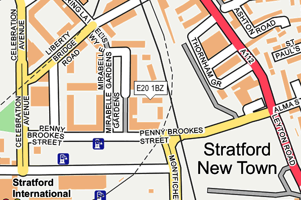E20 1BZ map - OS OpenMap – Local (Ordnance Survey) E20 1BZ map - OS OpenMap – Local (Ordnance Survey)