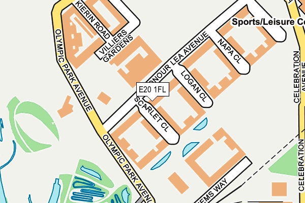 E20 1FL map - OS OpenMap – Local (Ordnance Survey)