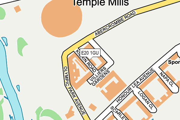 E20 1GU map - OS OpenMap – Local (Ordnance Survey)