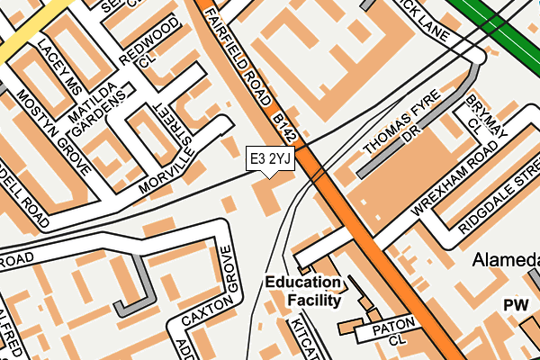 E3 2YJ map - OS OpenMap – Local (Ordnance Survey) E3 2YJ map - OS OpenMap – Local (Ordnance Survey)
