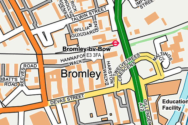 E3 3FA map - OS OpenMap – Local (Ordnance Survey) E3 3FA map - OS OpenMap – Local (Ordnance Survey)