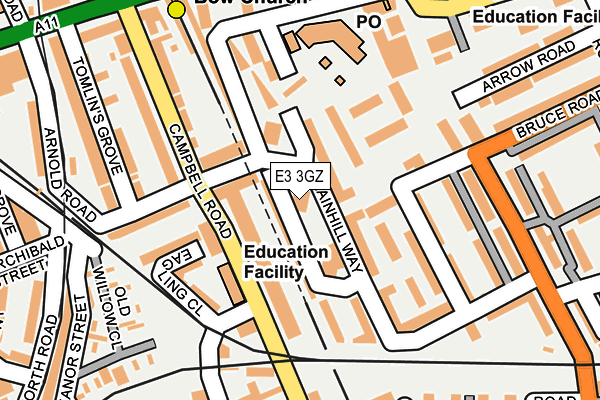 E3 3GZ map - OS OpenMap – Local (Ordnance Survey) E3 3GZ map - OS OpenMap – Local (Ordnance Survey)