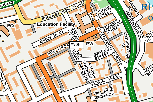E3 3HJ map - OS OpenMap – Local (Ordnance Survey) E3 3HJ map - OS OpenMap – Local (Ordnance Survey)