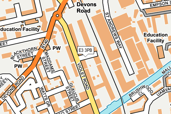 E3 3PB map - OS OpenMap – Local (Ordnance Survey) E3 3PB map - OS OpenMap – Local (Ordnance Survey)