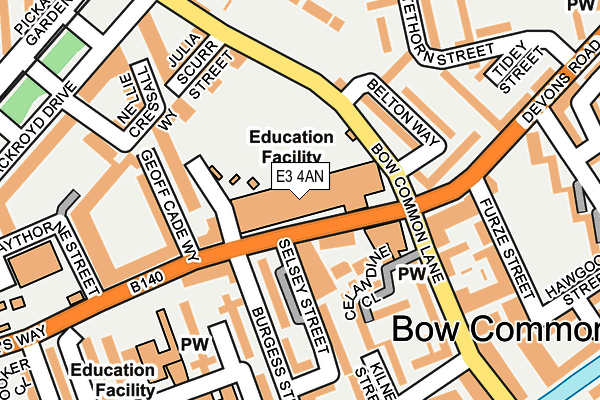 E3 4AN map - OS OpenMap – Local (Ordnance Survey) E3 4AN map - OS OpenMap – Local (Ordnance Survey)