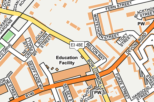 E3 4BE map - OS OpenMap – Local (Ordnance Survey) E3 4BE map - OS OpenMap – Local (Ordnance Survey)