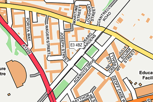 E3 4BZ map - OS OpenMap – Local (Ordnance Survey) E3 4BZ map - OS OpenMap – Local (Ordnance Survey)