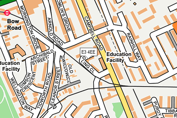 E3 4EE map - OS OpenMap – Local (Ordnance Survey) E3 4EE map - OS OpenMap – Local (Ordnance Survey)
