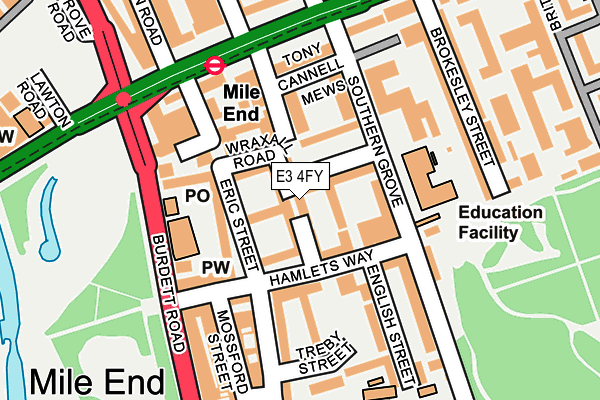 E3 4FY map - OS OpenMap – Local (Ordnance Survey) E3 4FY map - OS OpenMap – Local (Ordnance Survey)
