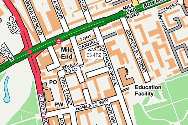 E3 4FZ map - OS OpenMap – Local (Ordnance Survey) E3 4FZ map - OS OpenMap – Local (Ordnance Survey)