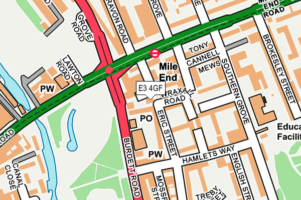 E3 4GF map - OS OpenMap – Local (Ordnance Survey) E3 4GF map - OS OpenMap – Local (Ordnance Survey)