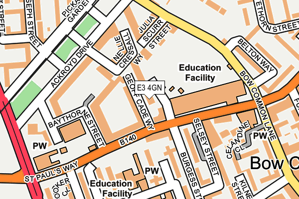 E3 4GN map - OS OpenMap – Local (Ordnance Survey) E3 4GN map - OS OpenMap – Local (Ordnance Survey)