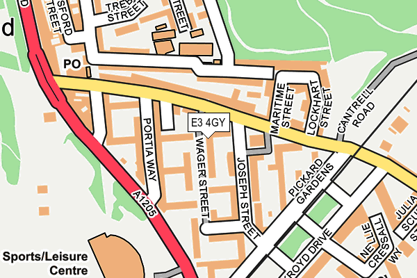 E3 4GY map - OS OpenMap – Local (Ordnance Survey) E3 4GY map - OS OpenMap – Local (Ordnance Survey)