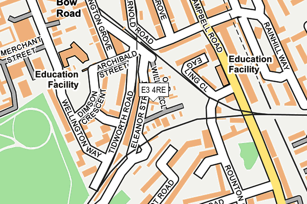 E3 4RE map - OS OpenMap – Local (Ordnance Survey) E3 4RE map - OS OpenMap – Local (Ordnance Survey)