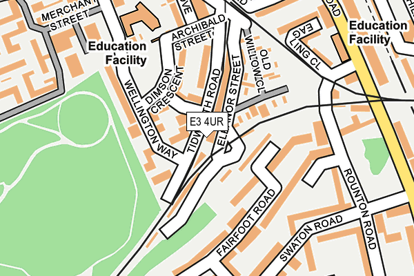 E3 4UR map - OS OpenMap – Local (Ordnance Survey) E3 4UR map - OS OpenMap – Local (Ordnance Survey)