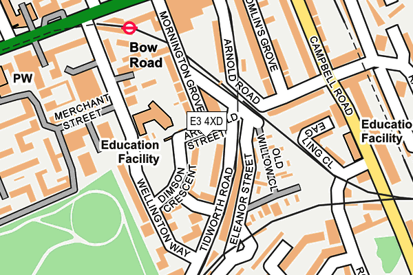 E3 4XD map - OS OpenMap – Local (Ordnance Survey) E3 4XD map - OS OpenMap – Local (Ordnance Survey)