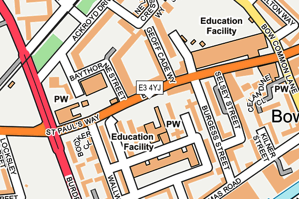 E3 4YJ map - OS OpenMap – Local (Ordnance Survey) E3 4YJ map - OS OpenMap – Local (Ordnance Survey)