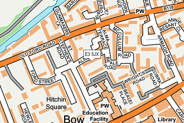 E3 5JX map - OS OpenMap – Local (Ordnance Survey) E3 5JX map - OS OpenMap – Local (Ordnance Survey)
