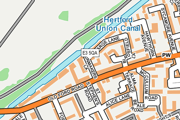 E3 5QA map - OS OpenMap – Local (Ordnance Survey) E3 5QA map - OS OpenMap – Local (Ordnance Survey)