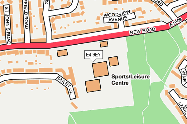 E4 9EY map - OS OpenMap – Local (Ordnance Survey)