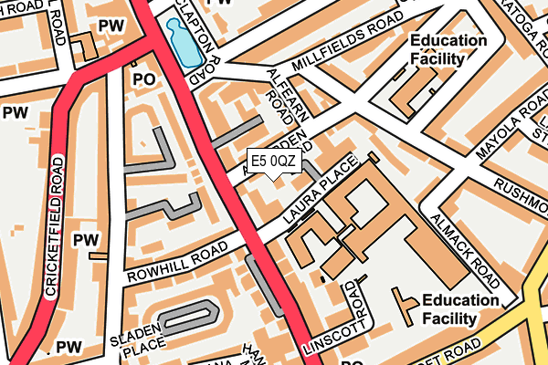 E5 0QZ map - OS OpenMap – Local (Ordnance Survey) E5 0QZ map - OS OpenMap – Local (Ordnance Survey)