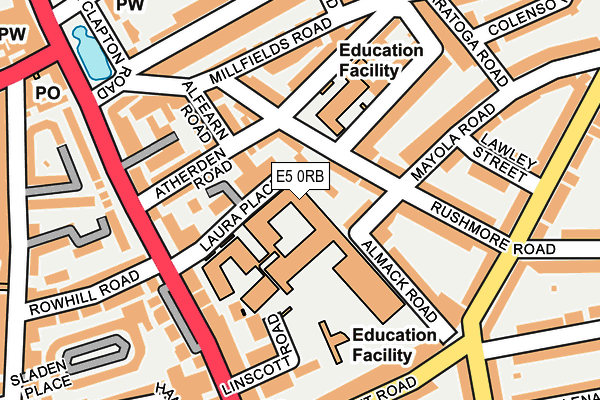 E5 0RB map - OS OpenMap – Local (Ordnance Survey) E5 0RB map - OS OpenMap – Local (Ordnance Survey)