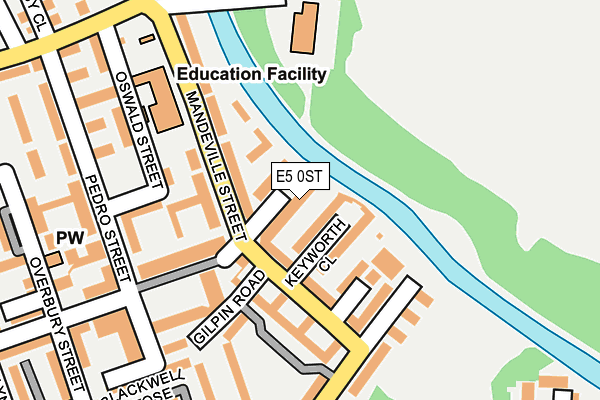 E5 0ST map - OS OpenMap – Local (Ordnance Survey) E5 0ST map - OS OpenMap – Local (Ordnance Survey)