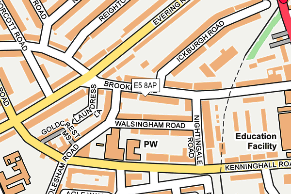 E5 8AP map - OS OpenMap – Local (Ordnance Survey) E5 8AP map - OS OpenMap – Local (Ordnance Survey)