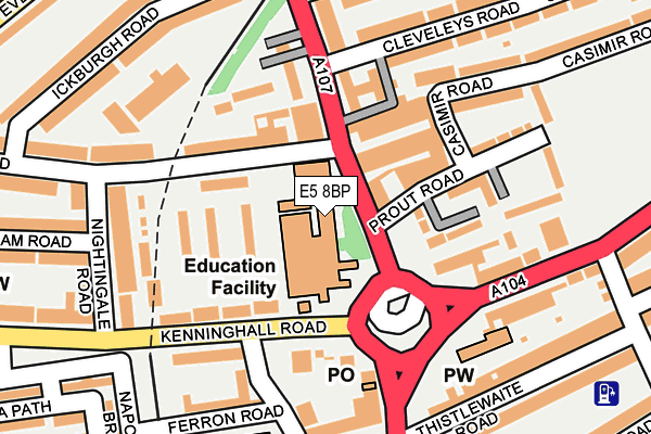 E5 8BP map - OS OpenMap – Local (Ordnance Survey) E5 8BP map - OS OpenMap – Local (Ordnance Survey)