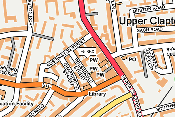E5 8BX map - OS OpenMap – Local (Ordnance Survey) E5 8BX map - OS OpenMap – Local (Ordnance Survey)