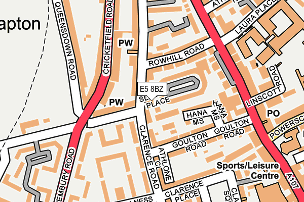 E5 8BZ map - OS OpenMap – Local (Ordnance Survey) E5 8BZ map - OS OpenMap – Local (Ordnance Survey)