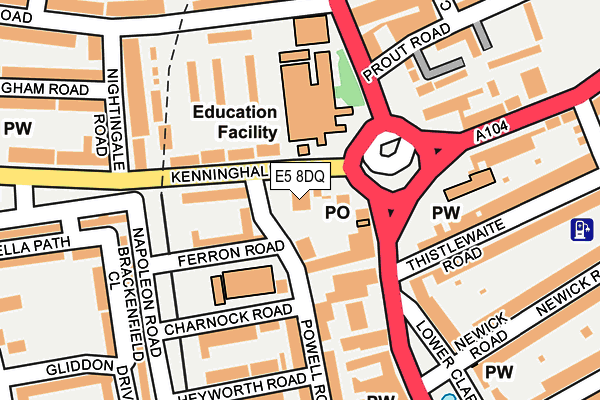 E5 8DQ map - OS OpenMap – Local (Ordnance Survey) E5 8DQ map - OS OpenMap – Local (Ordnance Survey)