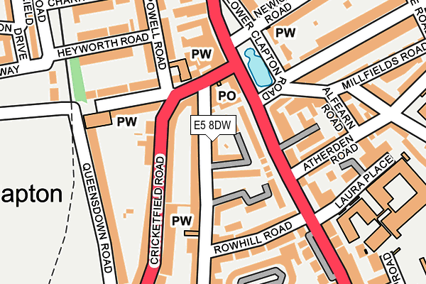 E5 8DW map - OS OpenMap – Local (Ordnance Survey) E5 8DW map - OS OpenMap – Local (Ordnance Survey)