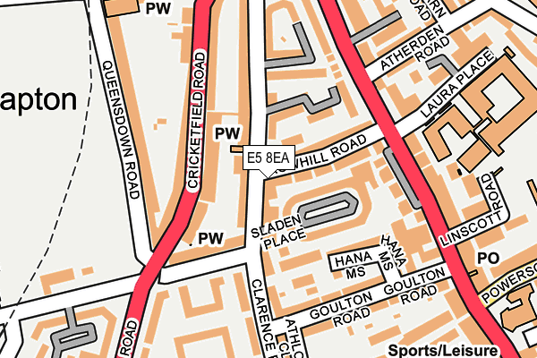 E5 8EA map - OS OpenMap – Local (Ordnance Survey) E5 8EA map - OS OpenMap – Local (Ordnance Survey)