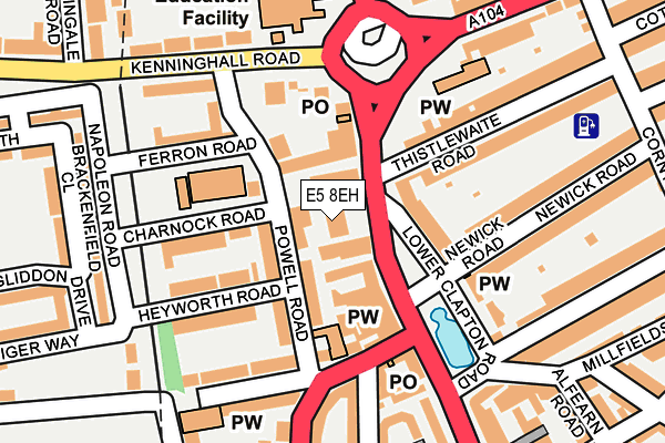 E5 8EH map - OS OpenMap – Local (Ordnance Survey) E5 8EH map - OS OpenMap – Local (Ordnance Survey)