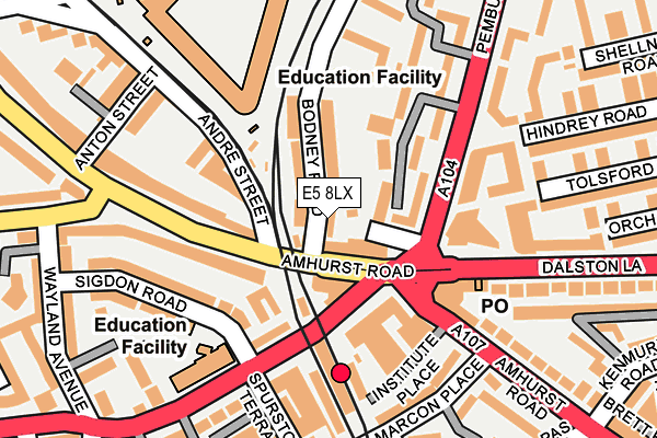 E5 8LX map - OS OpenMap – Local (Ordnance Survey) E5 8LX map - OS OpenMap – Local (Ordnance Survey)