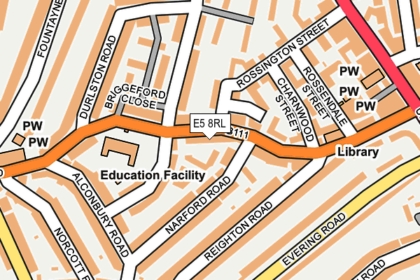 E5 8RL map - OS OpenMap – Local (Ordnance Survey) E5 8RL map - OS OpenMap – Local (Ordnance Survey)