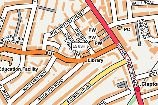E5 8SH map - OS OpenMap – Local (Ordnance Survey) E5 8SH map - OS OpenMap – Local (Ordnance Survey)