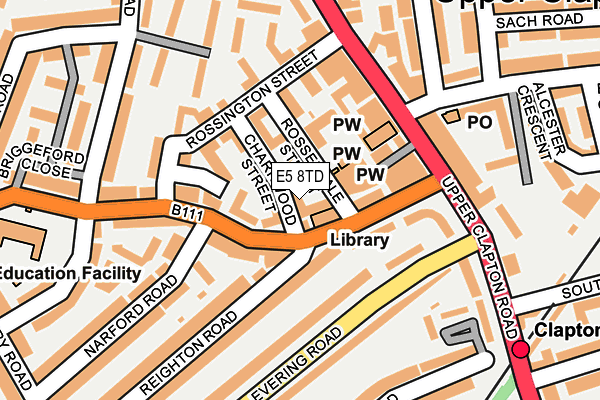 E5 8TD map - OS OpenMap – Local (Ordnance Survey) E5 8TD map - OS OpenMap – Local (Ordnance Survey)