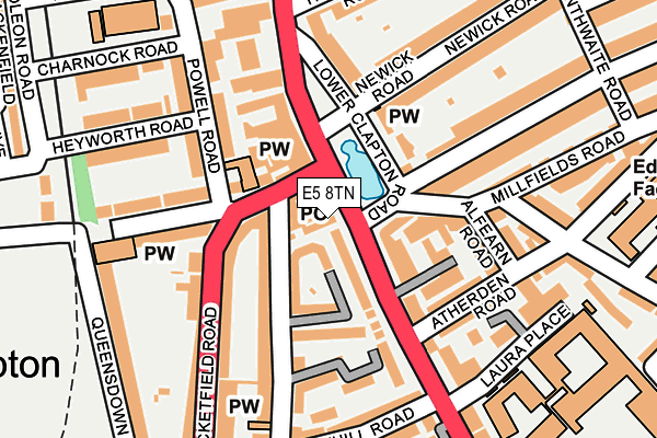 E5 8TN map - OS OpenMap – Local (Ordnance Survey) E5 8TN map - OS OpenMap – Local (Ordnance Survey)