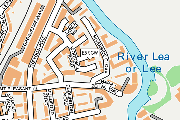 E5 9GW map - OS OpenMap – Local (Ordnance Survey) E5 9GW map - OS OpenMap – Local (Ordnance Survey)