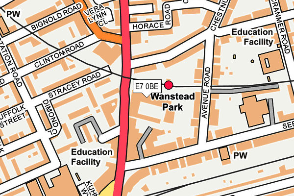 E7 0BE map - OS OpenMap – Local (Ordnance Survey) E7 0BE map - OS OpenMap – Local (Ordnance Survey)