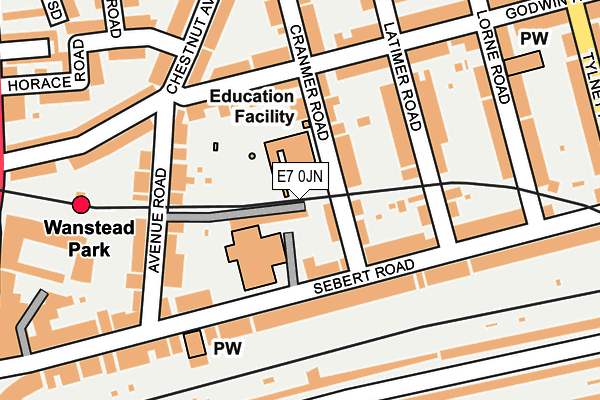 E7 0JN map - OS OpenMap – Local (Ordnance Survey) E7 0JN map - OS OpenMap – Local (Ordnance Survey)