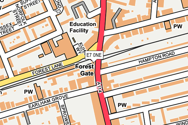 E7 0NE map - OS OpenMap – Local (Ordnance Survey) E7 0NE map - OS OpenMap – Local (Ordnance Survey)